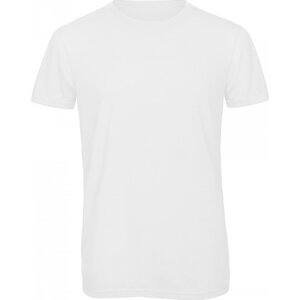 B&C Prodyšné pánské tričko BC z odolné směsi bavlny a polyesteru Barva: Bílá, Velikost: 3XL BCTM055