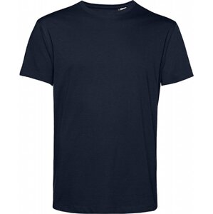 Měkké unisex tričko z odolné organické bavlny B&C 145 g/m Barva: Modrá námořní tmavá, Velikost: 3XL BCTU01B