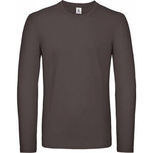 B&C Středně teplé unisex tričko BC s dlouhým rukávem Barva: Hnědá, Velikost: 3XL BCTU05T