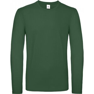 B&C Středně teplé unisex tričko BC s dlouhým rukávem Barva: Zelená lahvová, Velikost: 3XL BCTU05T