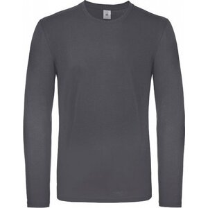 B&C Středně teplé unisex tričko BC s dlouhým rukávem Barva: šedá tmavá, Velikost: 3XL BCTU05T