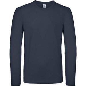 B&C Středně teplé unisex tričko BC s dlouhým rukávem Barva: modrá námořní, Velikost: 3XL BCTU05T
