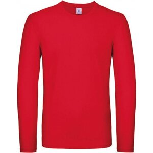 B&C Středně teplé unisex tričko BC s dlouhým rukávem Barva: Červená, Velikost: 3XL BCTU05T