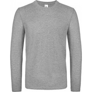 B&C Středně teplé unisex tričko BC s dlouhým rukávem Barva: šedá melír, Velikost: 3XL BCTU05T