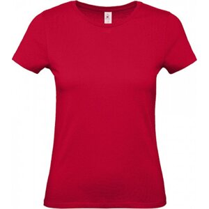 B&C Základní dámské bavlněné tričko BC ve střední gramáži Barva: červená tmavá, Velikost: XL BCTW02T