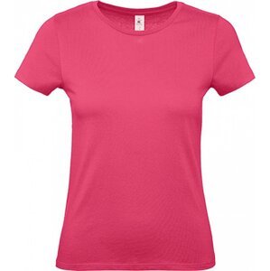 B&C Základní dámské bavlněné tričko BC ve střední gramáži Barva: Růžová fuchsiová, Velikost: L BCTW02T