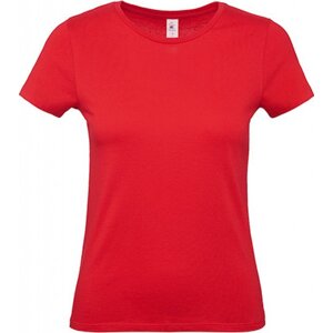 B&C Základní dámské bavlněné tričko BC ve střední gramáži Barva: Červená, Velikost: 3XL BCTW02T
