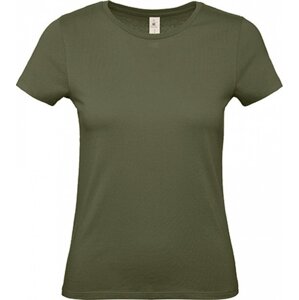 B&C Základní dámské bavlněné tričko BC ve střední gramáži Barva: khaki urban, Velikost: L BCTW02T
