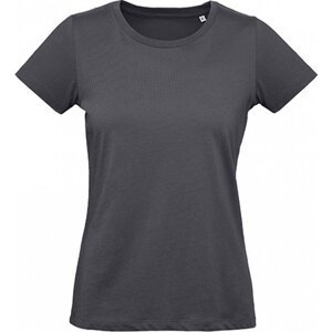 B&C Dámské organické tričko BC Inspire Plus mírně prodloužené 175 g/m Barva: šedá tmavá, Velikost: S BCTW049
