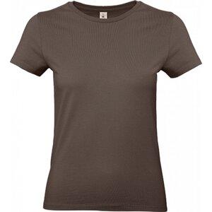 B&C Základní bavlněné hladké dámské tričko BC 190 g/m Barva: Hnědá, Velikost: L BCTW04T