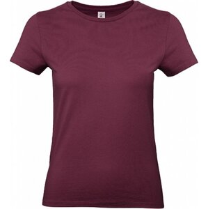 B&C Základní bavlněné hladké dámské tričko BC 190 g/m Barva: Červená vínová, Velikost: L BCTW04T