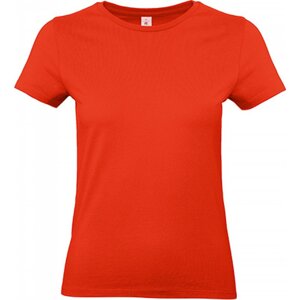 B&C Základní bavlněné hladké dámské tričko BC 190 g/m Barva: červená ohnivá, Velikost: L BCTW04T