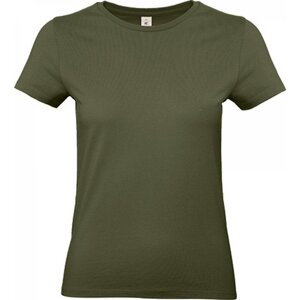 B&C Základní bavlněné hladké dámské tričko BC 190 g/m Barva: Khaki, Velikost: L BCTW04T