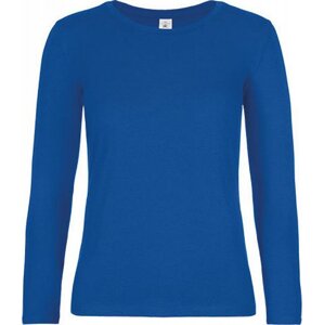 B&C Dámské teplé bavlněné triko BC s dlouhým rukávem 190 g/m Barva: modrá královská, Velikost: 3XL BCTW08T