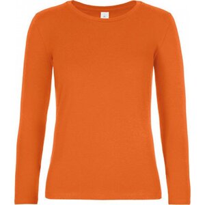 B&C Dámské teplé bavlněné triko BC s dlouhým rukávem 190 g/m Barva: Oranžová, Velikost: L BCTW08T