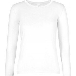 B&C Dámské teplé bavlněné triko BC s dlouhým rukávem 190 g/m Barva: Bílá, Velikost: 3XL BCTW08T