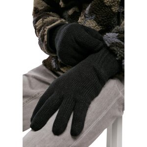 Build Your Brandit Pletené rukavice Urban Classics s podšívkou 3M Barva: Černá, Velikost: L