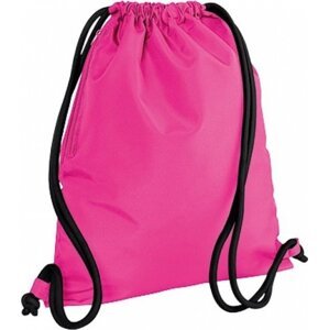 BagBase Sportovní vak na oblečení s robustními přezkami 15 l Barva: růžová fuchsiová - černá, Velikost: 40 x 48 cm BG110