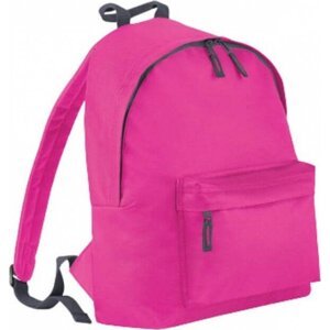 BagBase Fashion batoh se zadním polstrovaným dílem 18 l Barva: růžová fuchsiová - šedá grafitová, Velikost: 31 x 42 x 21 cm BG125