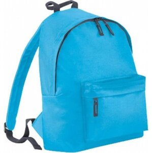 BagBase Fashion batoh se zadním polstrovaným dílem 18 l Barva: modrá azurová - šedá grafitová, Velikost: 31 x 42 x 21 cm BG125
