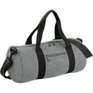 BagBase Sportovní oválná taška přes rameno 20 l Barva: šedá melír - černá, Velikost: 50 x 25 x 25 cm BG140