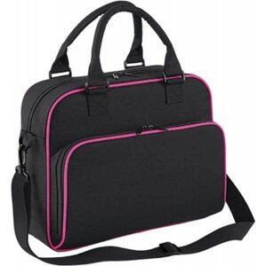 BagBase Dětská taška přes rameno pro malé tanečnice 15 l Barva: černá - fuchsiová, Velikost: 39 x 29 x 16 cm BG145