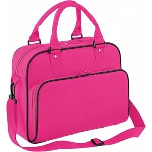 BagBase Dětská taška přes rameno pro malé tanečnice 15 l Barva: růžová fuchsiová - černá, Velikost: 39 x 29 x 16 cm BG145