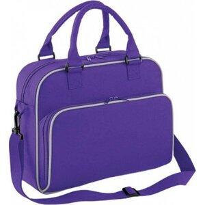 BagBase Dětská taška přes rameno pro malé tanečnice 15 l Barva: fialová - šedá, Velikost: 39 x 29 x 16 cm BG145