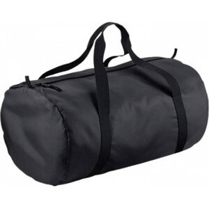 BagBase Cestovní válcová taška s tkanými držadly 32 l Barva: černá - černá, Velikost: 50 x 30 x 26 cm BG150