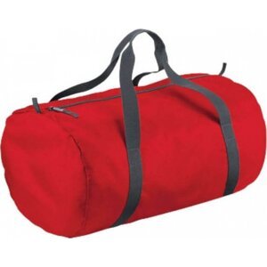 BagBase Cestovní válcová taška s tkanými držadly 32 l Barva: Červená, Velikost: 50 x 30 x 26 cm BG150