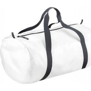 BagBase Cestovní válcová taška s tkanými držadly 32 l Barva: Bílá, Velikost: 50 x 30 x 26 cm BG150