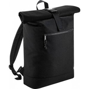 BagBase Rolovací batoh na notebook 15,6 " ze 100% recyklovaného polyesteru Barva: Černá, Velikost: 32 x 44 x 13 cm BG286