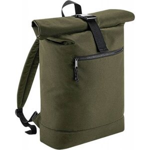 BagBase Rolovací batoh na notebook 15,6 " ze 100% recyklovaného polyesteru Barva: zelená vojenská, Velikost: 32 x 44 x 13 cm BG286