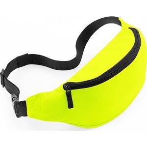 BagBase Sportovní ledvinka se zadní kapsičkou na zip 2,5 l Barva: žlutá fluorescentní, Velikost: 38 x 14 x 8 cm BG42
