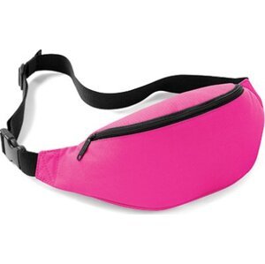 BagBase Sportovní ledvinka se zadní kapsičkou na zip 2,5 l Barva: Růžová fuchsiová, Velikost: 38 x 14 x 8 cm BG42
