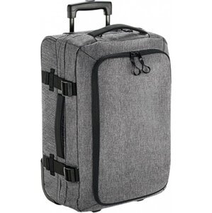 BagBase Kabinový kufr na kolečkách se dvěma hlavními oddíly 40 l Barva: šedá melír, Velikost: 35 x 54 x 30 cm BG481