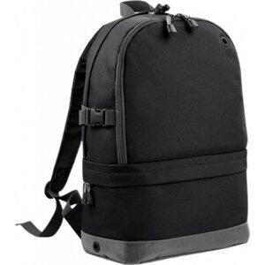 BagBase Víceúčelový batoh s dvojitým úložným prostorem pro notebook 15,6" Barva: Černá, Velikost: 31 x 44 x 16 cm BG550