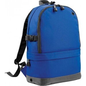 BagBase Víceúčelový batoh s dvojitým úložným prostorem pro notebook 15,6" Barva: Modrá výrazná, Velikost: 31 x 44 x 16 cm BG550