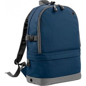 BagBase Víceúčelový batoh s dvojitým úložným prostorem pro notebook 15,6" Barva: modrá námořní, Velikost: 31 x 44 x 16 cm BG550