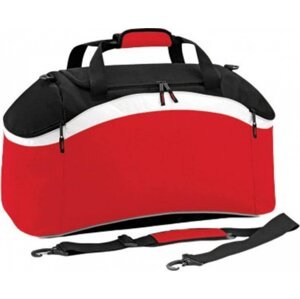 BagBase Sportovní prostorná taška na zip Holdall 54 l Barva: červená - černá - bílá, Velikost: 64 x 35 x 31 cm BG572