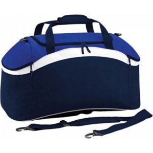 BagBase Sportovní prostorná taška na zip Holdall 54 l Barva: modrá námořní - modrá královská - bílá, Velikost: 64 x 35 x 31 cm BG572