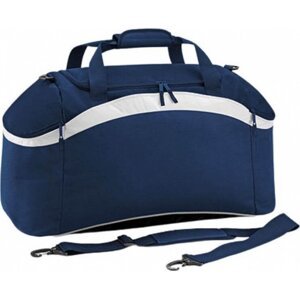 BagBase Sportovní prostorná taška na zip Holdall 54 l Barva: modrá - modrá - bílá, Velikost: 64 x 35 x 31 cm BG572