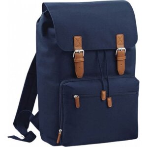 BagBase Vintage batoh na notebook do 17" Barva: modrá námořní, Velikost: 30 x 46 x 17 cm BG613