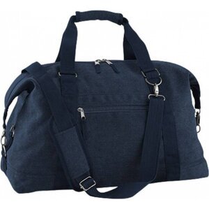 BagBase Víkendová plátěná cestovní vintage taška 30 l Barva: modrá oxfordská vintage, Velikost: 51 x 33 x 24 cm BG650