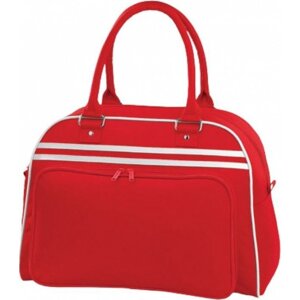 Sportovní retro taška Bowling Bagbase 23 l Barva: červená - bílá, Velikost: 44 x 31 x 25 cm BG75