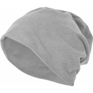Build Your Brand Pánská strečová čepice Jersey Beanie Barva: šedá melír BY002