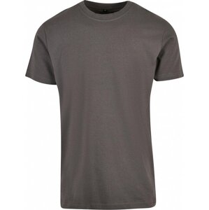 Build Your Brand Pevné úzké dlouhé triko s kulatým lemem 200g/m Barva: šedá tmavá, Velikost: 5XL BY004