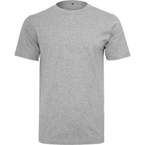 Build Your Brand Pevné úzké dlouhé triko s kulatým lemem 200g/m Barva: šedá melír, Velikost: XL BY004