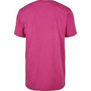 Build Your Brand Pevné úzké dlouhé triko s kulatým lemem 200g/m Barva: růžová hibiskus, Velikost: XL BY004