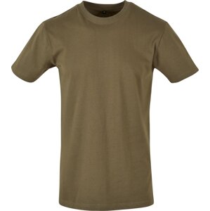 Build Your Brand Pevné úzké dlouhé triko s kulatým lemem 200g/m Barva: zelená olivová tmavá, Velikost: L BY004